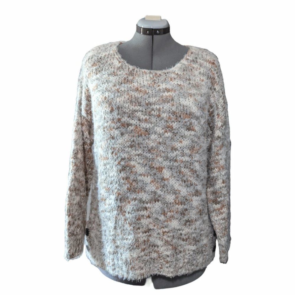 Women's Simply Noelle Long Sleeve Kaleidoscope Soft Sweater, Large XL, 12/14